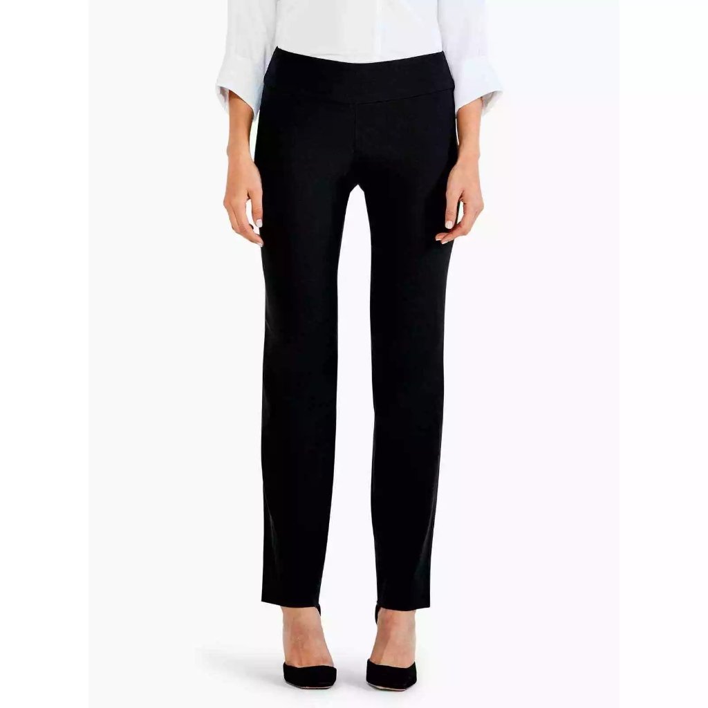 Nic + Zoe Pants 2 Wonderstretch Straight Leg Black Onyx All1806